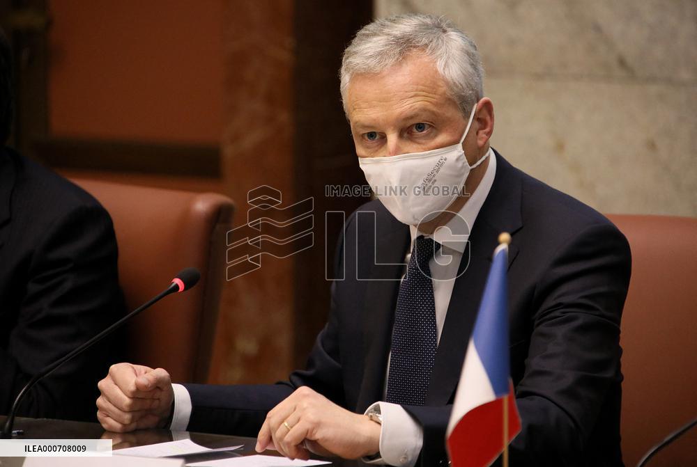 Giancarlo Giorgetti Meeting With Bruno Le Maire - Rome