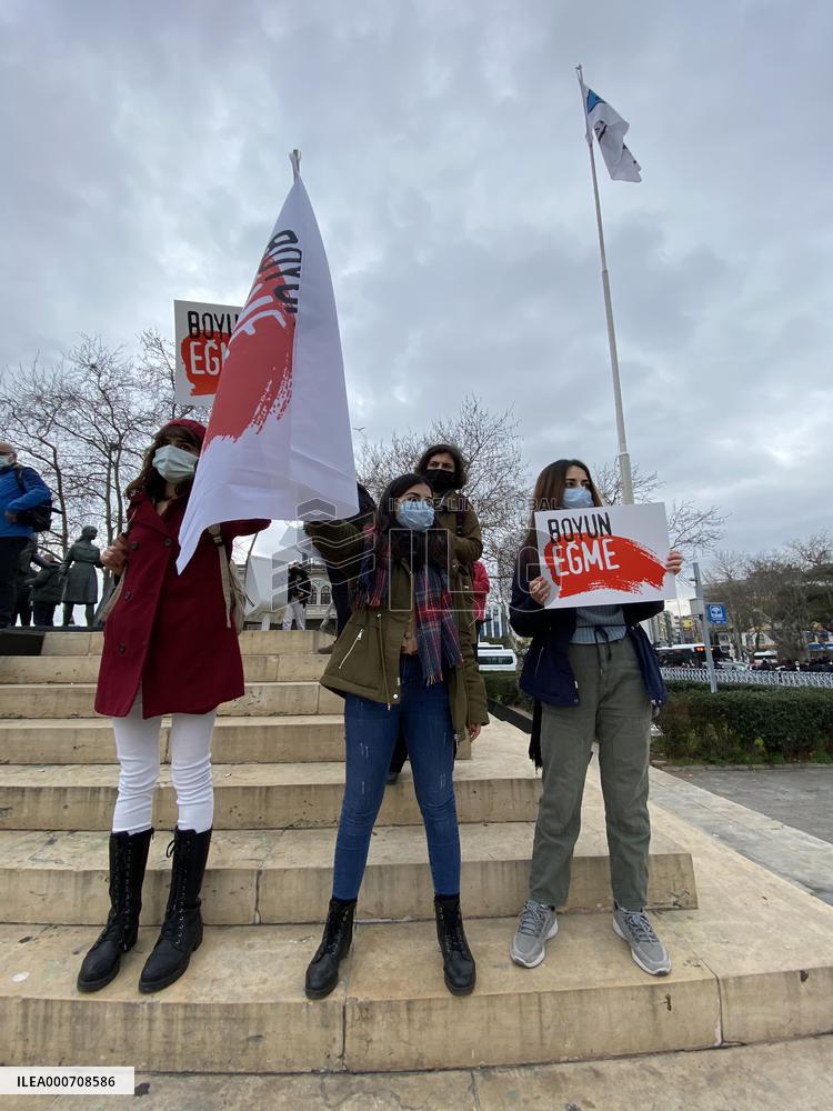 Women protest Turkey's withdrawal from Istanbul convention