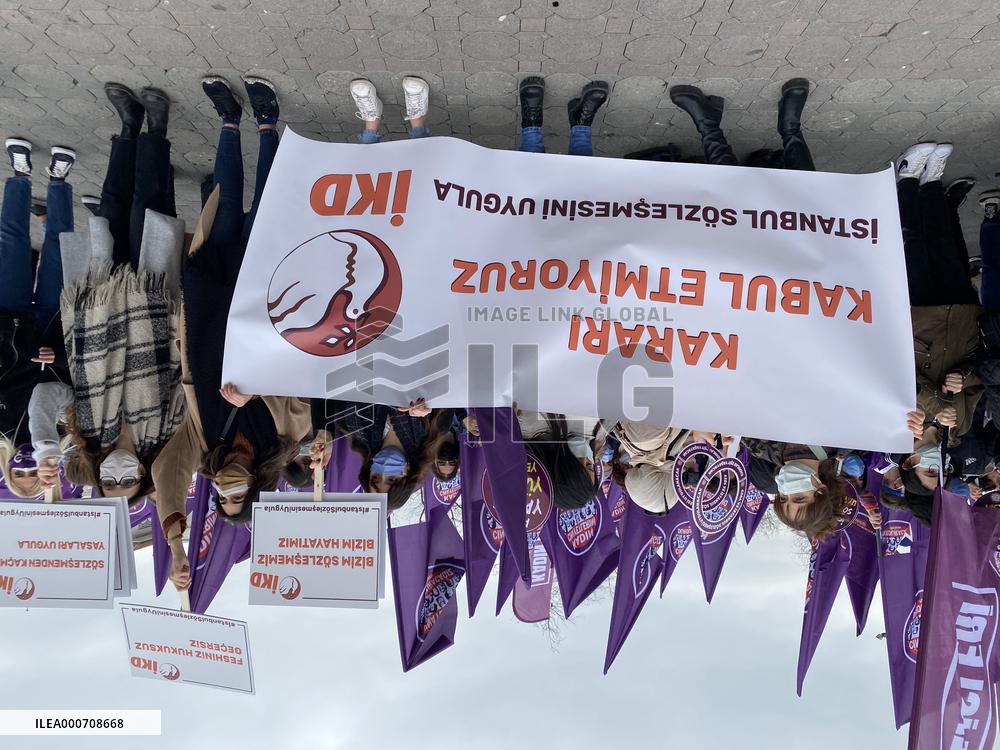 Women protest Turkey's withdrawal from Istanbul convention