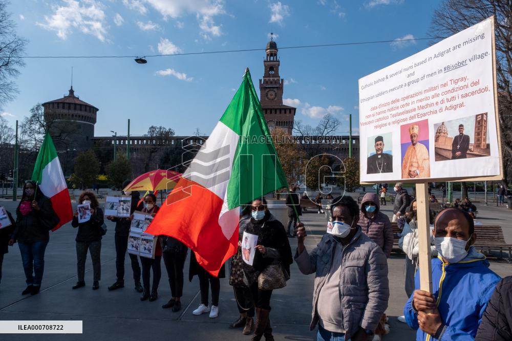 Rally against Massacre Tigray Civilians in Ethiopia - Milan