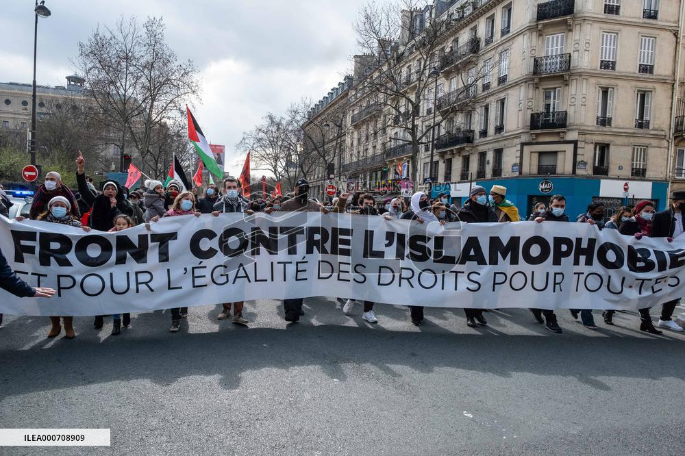 Demonstration against Islamophobia in Paris