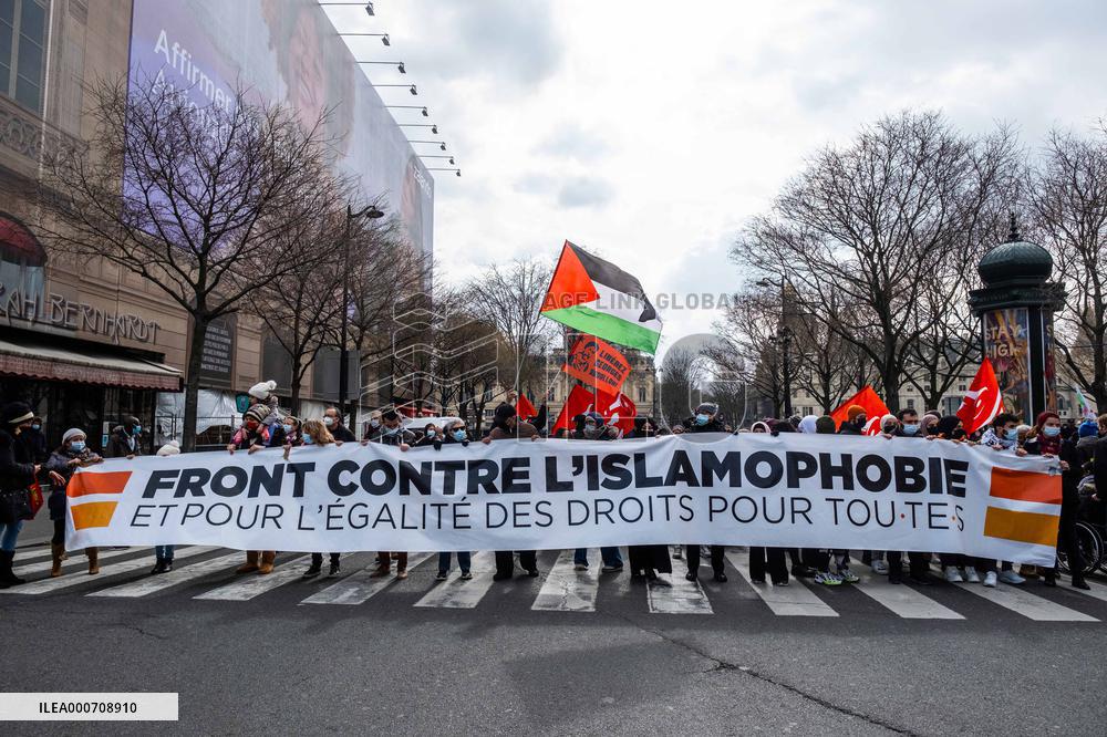 Demonstration against Islamophobia in Paris