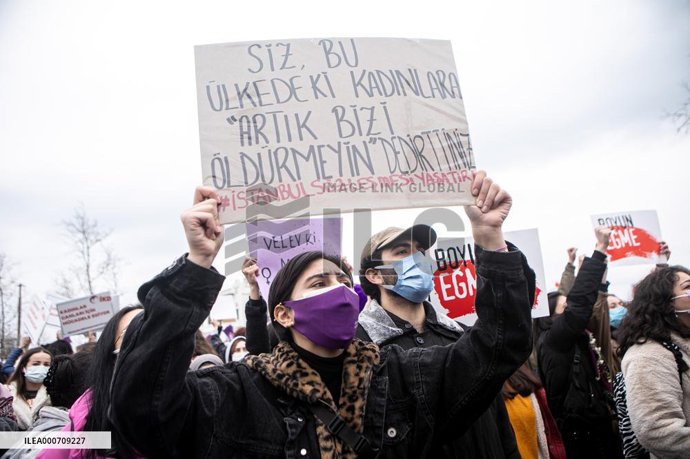 Protest after Turkey's withdrawal from the Istanbul Convention