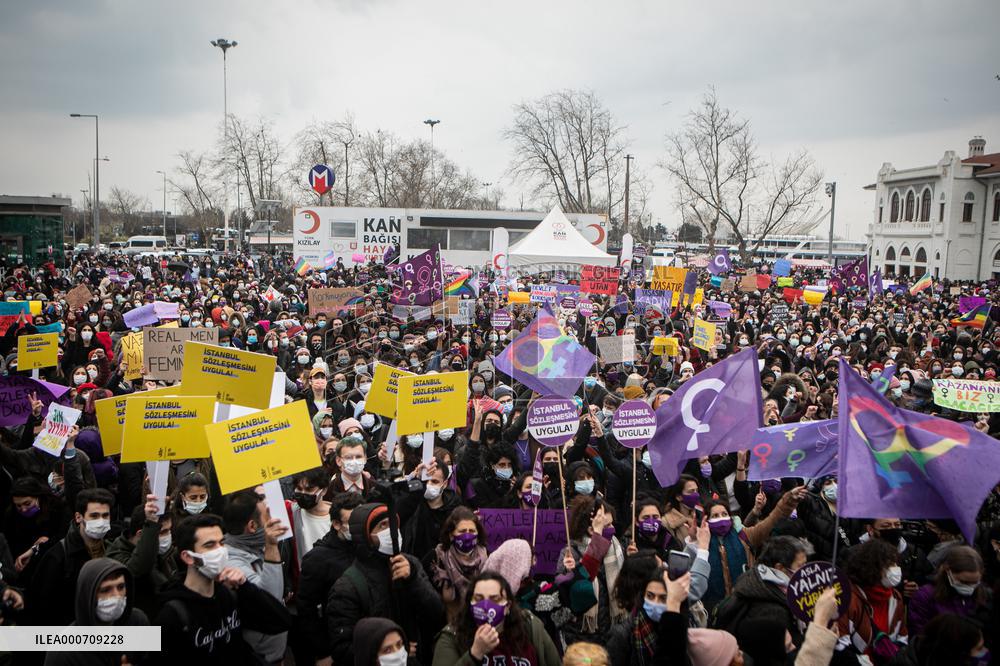 Protest after Turkey's withdrawal from the Istanbul Convention