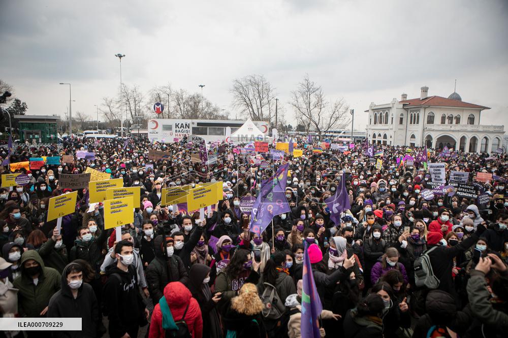 Protest after Turkey's withdrawal from the Istanbul Convention