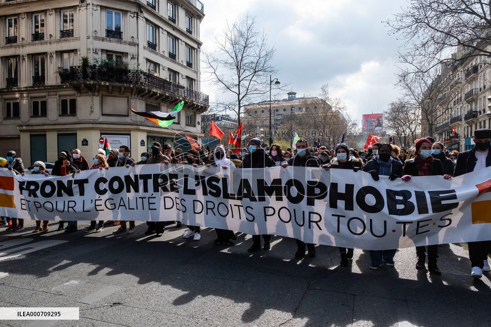 Demonstration against Islamophobia in Paris