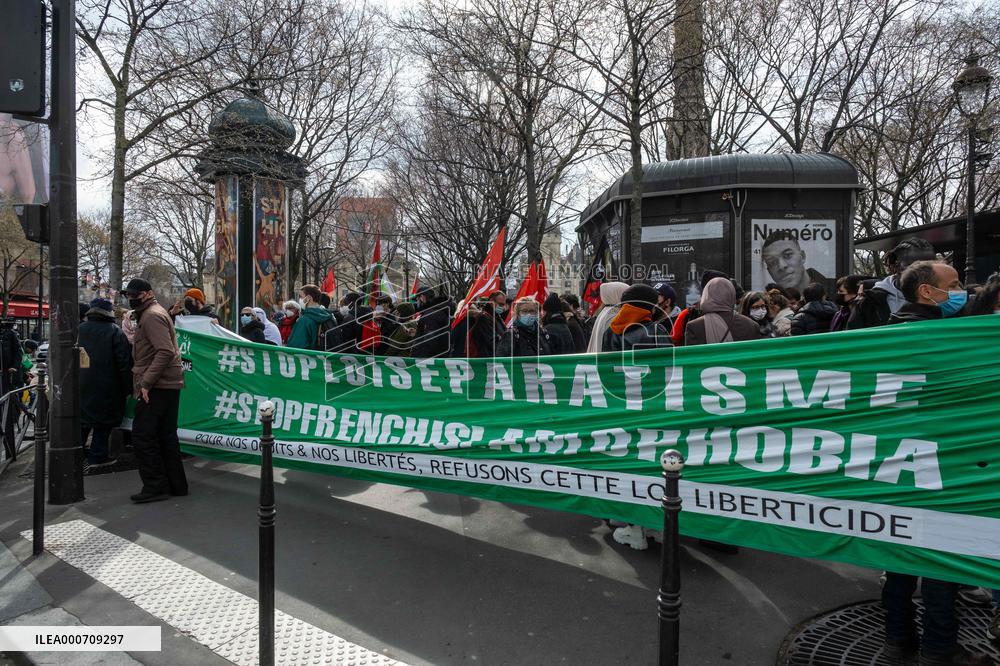 Demonstration against Islamophobia in Paris