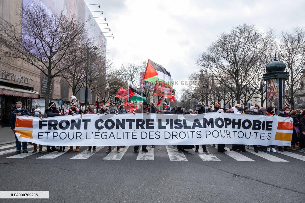 Demonstration against Islamophobia in Paris