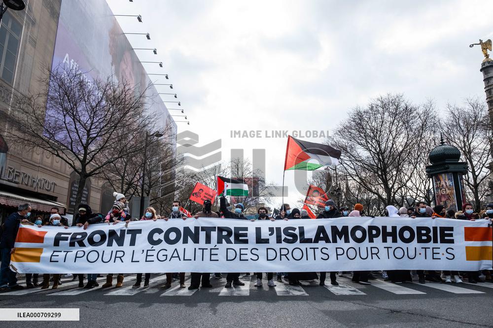 Demonstration against Islamophobia in Paris