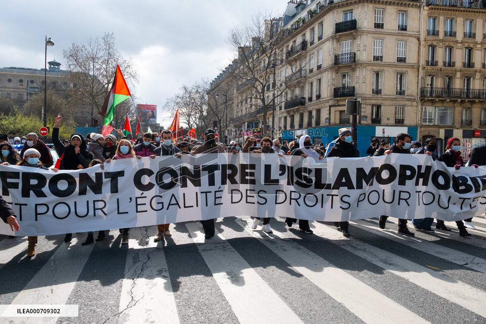 Demonstration against Islamophobia in Paris