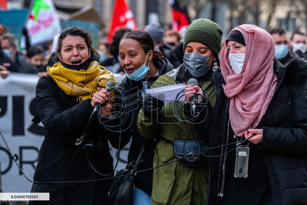 Demonstration against Islamophobia in Paris