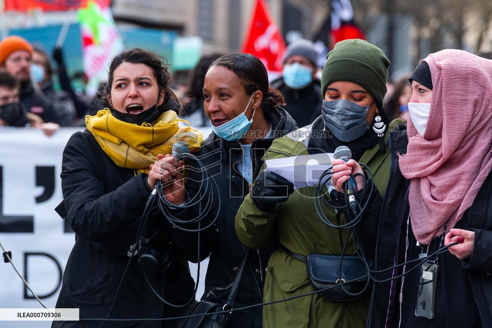 Demonstration against Islamophobia in Paris