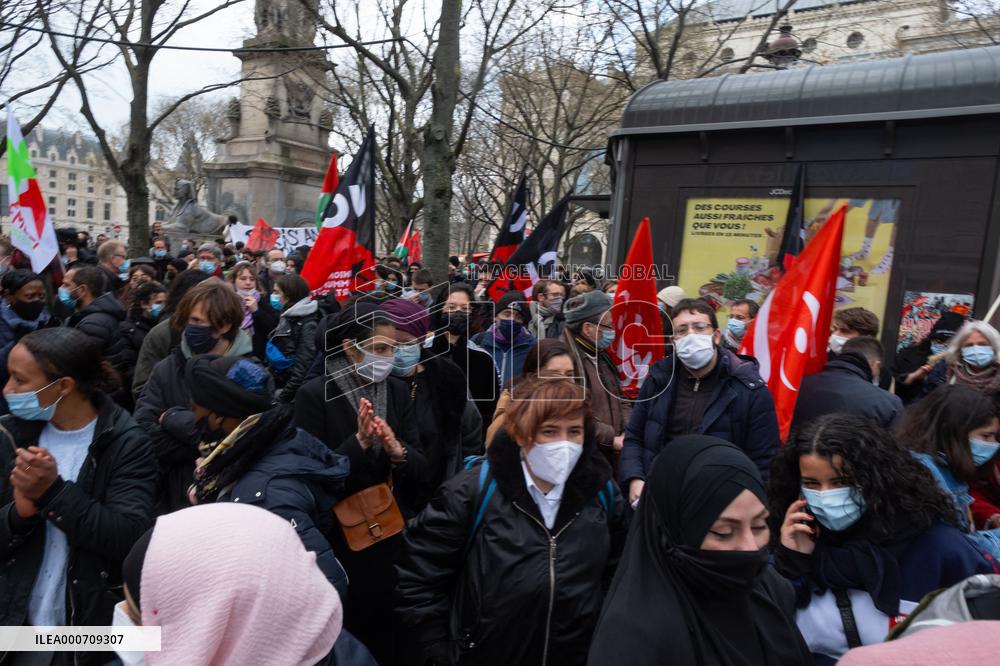 Demonstration against Islamophobia in Paris