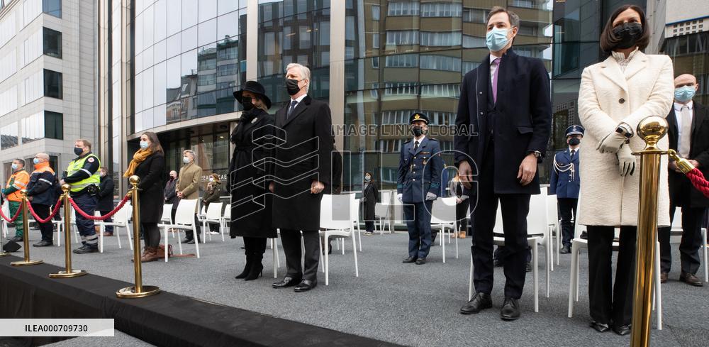 Ceremony To Mark Anniversary Of 2016 Brussels Bombings - Brussels