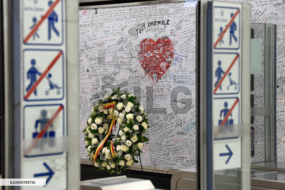 Ceremony To Mark Anniversary Of 2016 Brussels Bombings - Brussels