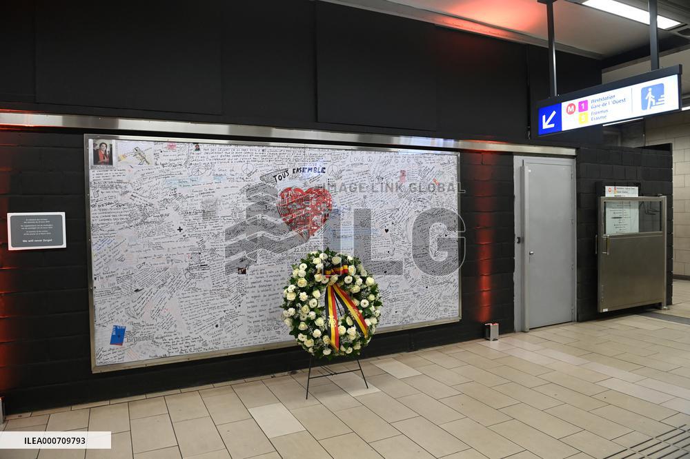 Ceremony To Mark Anniversary Of 2016 Brussels Bombings - Brussels