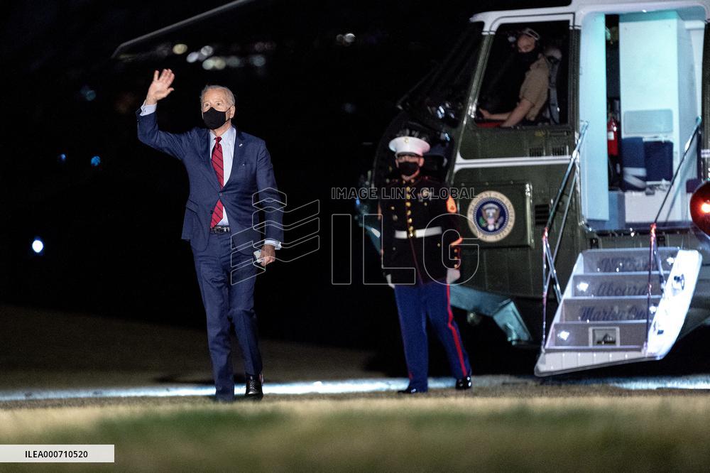President Biden Arrives to White House Following Ohio Travel