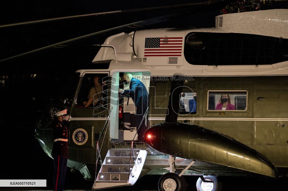 President Biden Arrives to White House Following Ohio Travel