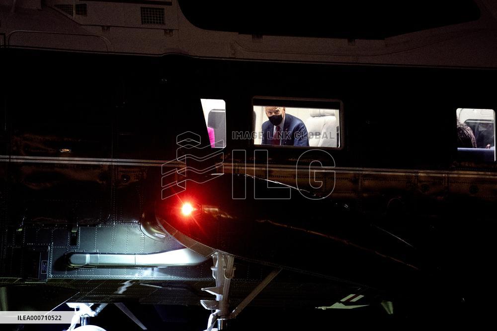 President Biden Arrives to White House Following Ohio Travel