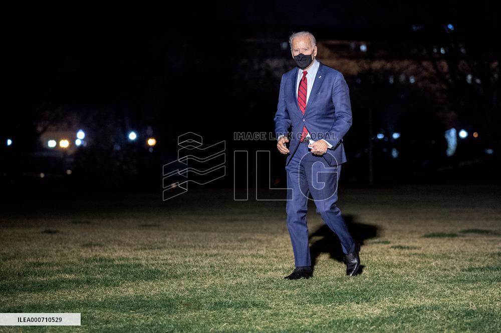President Biden Arrives to White House Following Ohio Travel