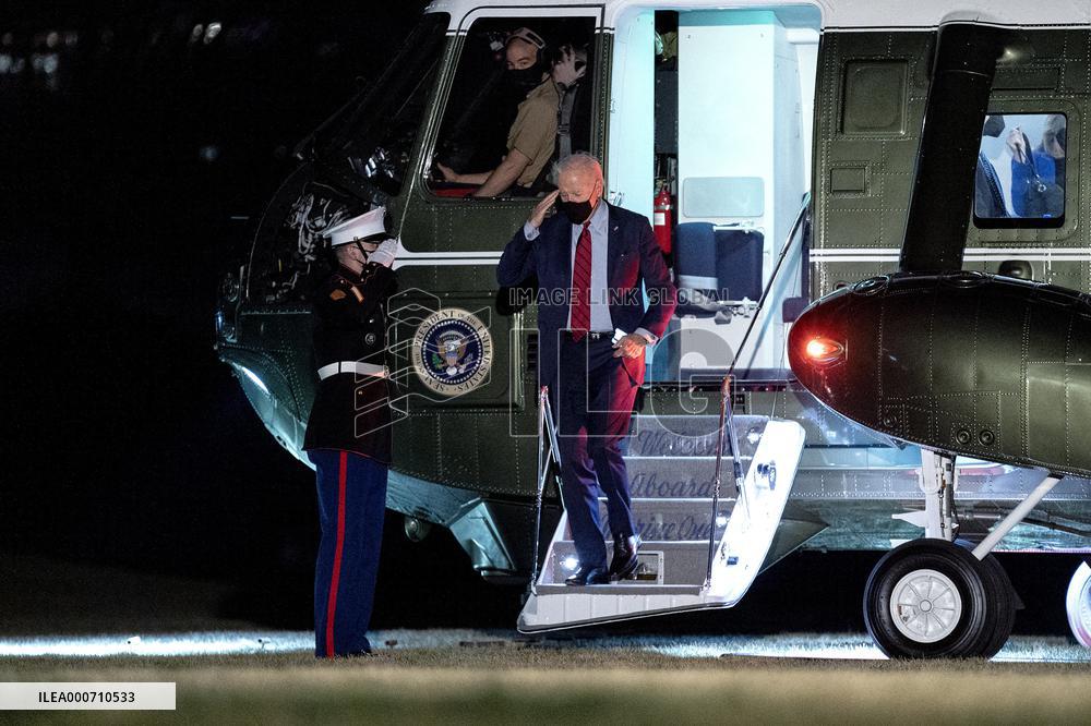 President Biden Arrives to White House Following Ohio Travel