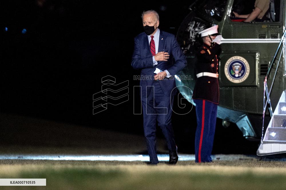 President Biden Arrives to White House Following Ohio Travel