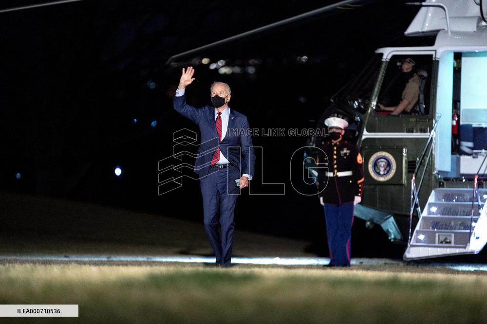 President Biden Arrives to White House Following Ohio Travel