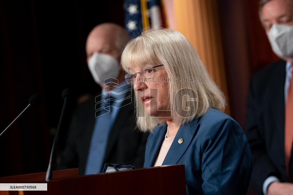 Senate Democrats Hold A Press Conference On Capitol Hill