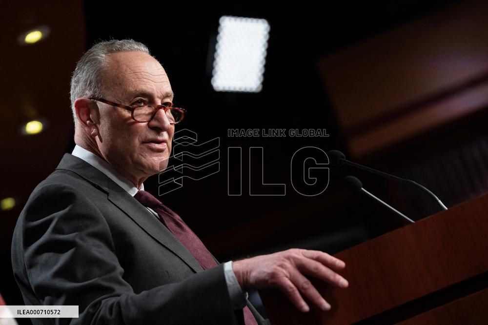 Senate Democrats Hold A Press Conference On Capitol Hill