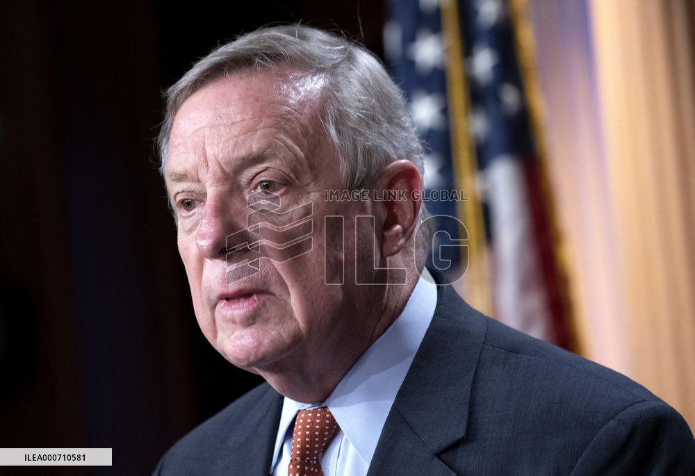 Senate Democrats Hold A Press Conference On Capitol Hill