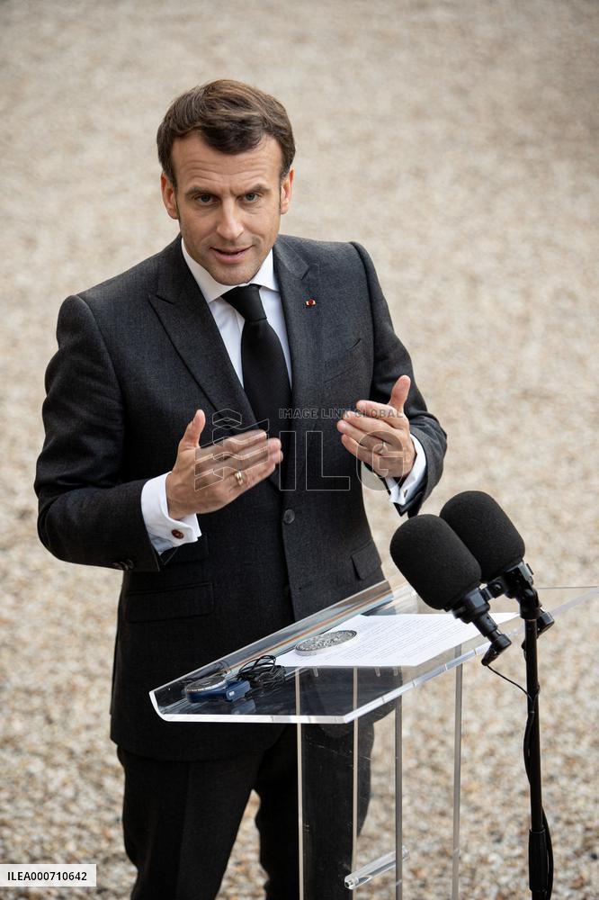 President Macron Welcomes Libyan President El-Menfi - Paris