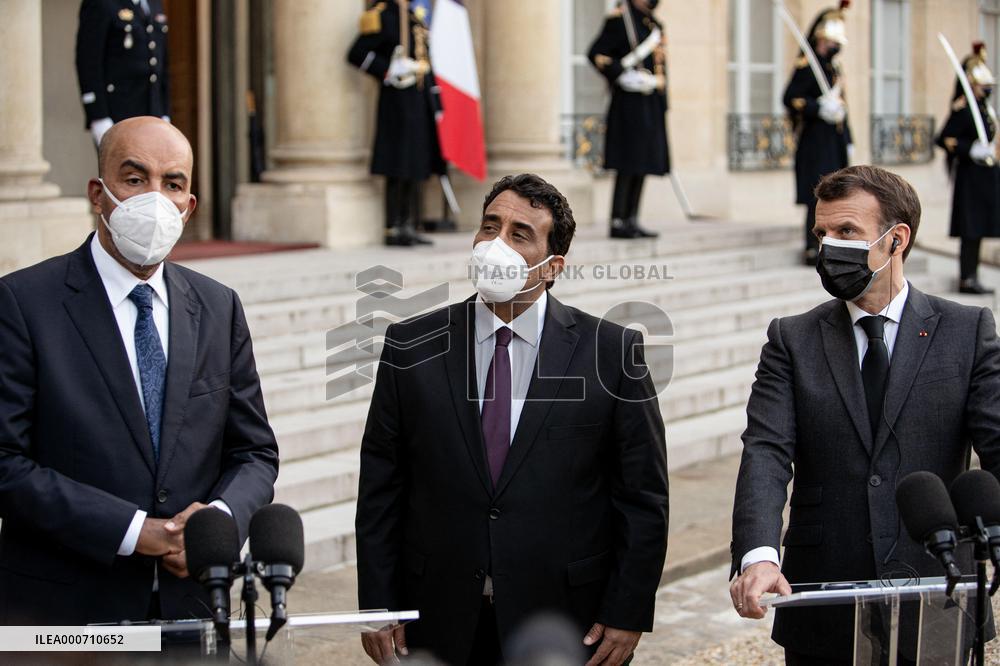 President Macron Welcomes Libyan President El-Menfi - Paris