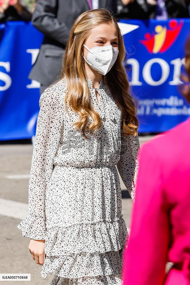 Princess Leonor Chairs Her Firts Public Event - Madrid