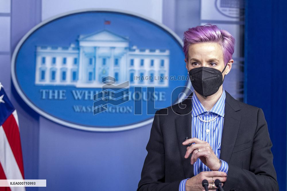 US President Joe Biden participates in an event to mark Equal Pay Day