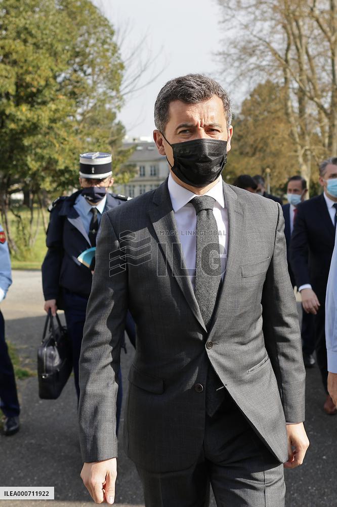 Gerald Darmanin Meets With Gendarmes Of Nouvelle-Aquitaine - Merignac