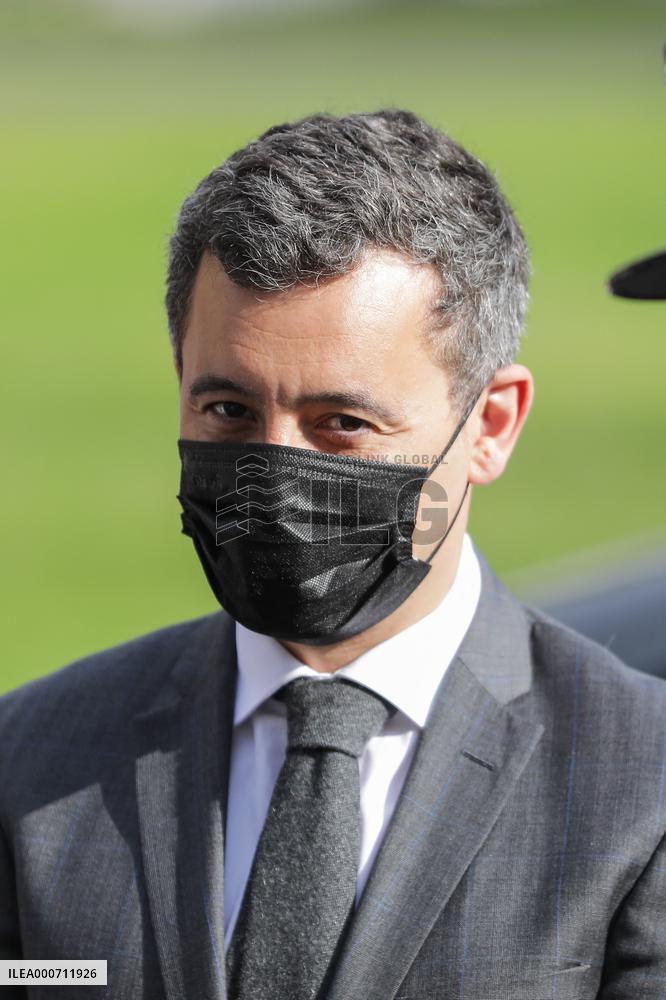 Gerald Darmanin Meets With Gendarmes Of Nouvelle-Aquitaine - Merignac