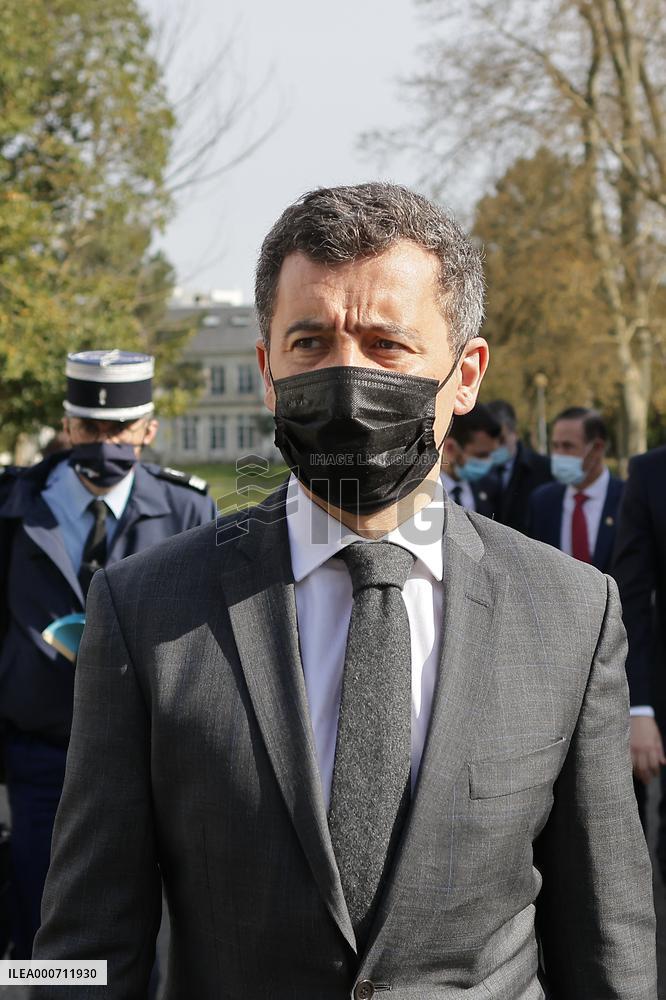 Gerald Darmanin Meets With Gendarmes Of Nouvelle-Aquitaine - Merignac
