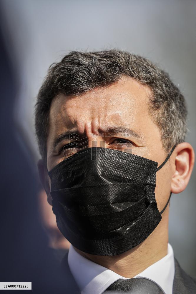 Gerald Darmanin Meets With Gendarmes Of Nouvelle-Aquitaine - Merignac