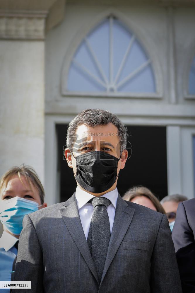 Gerald Darmanin Meets With Gendarmes Of Nouvelle-Aquitaine - Merignac