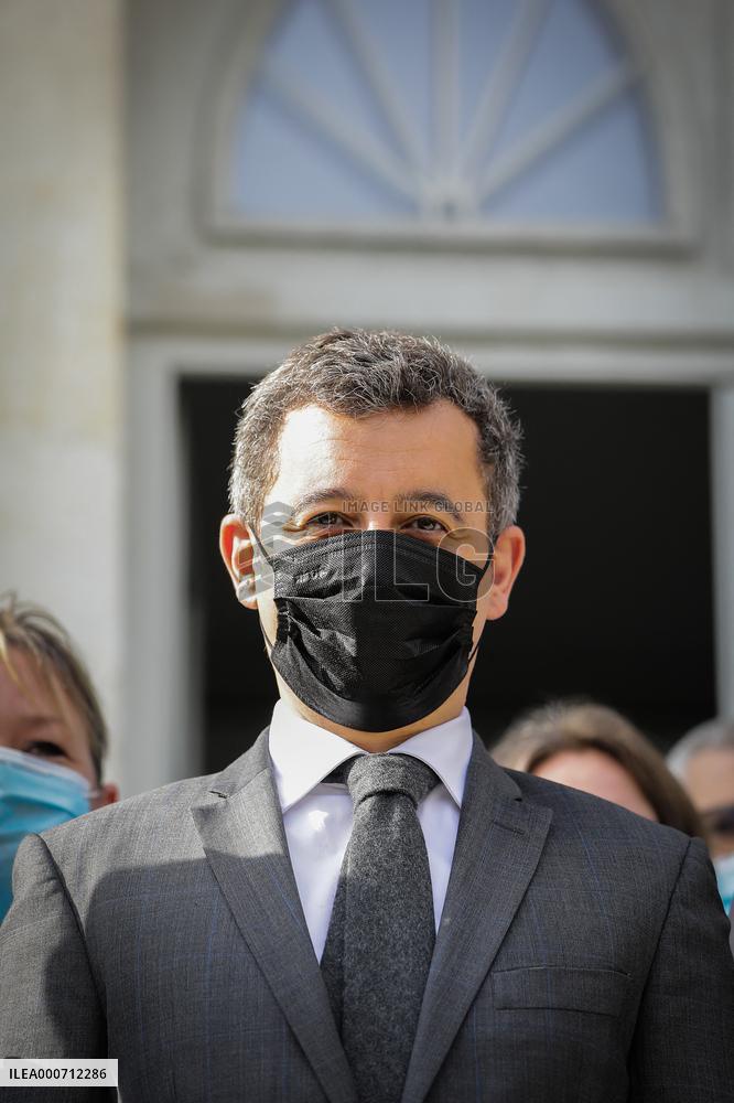 Gerald Darmanin Meets With Gendarmes Of Nouvelle-Aquitaine - Merignac