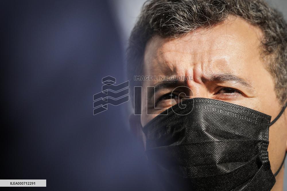 Gerald Darmanin Meets With Gendarmes Of Nouvelle-Aquitaine - Merignac