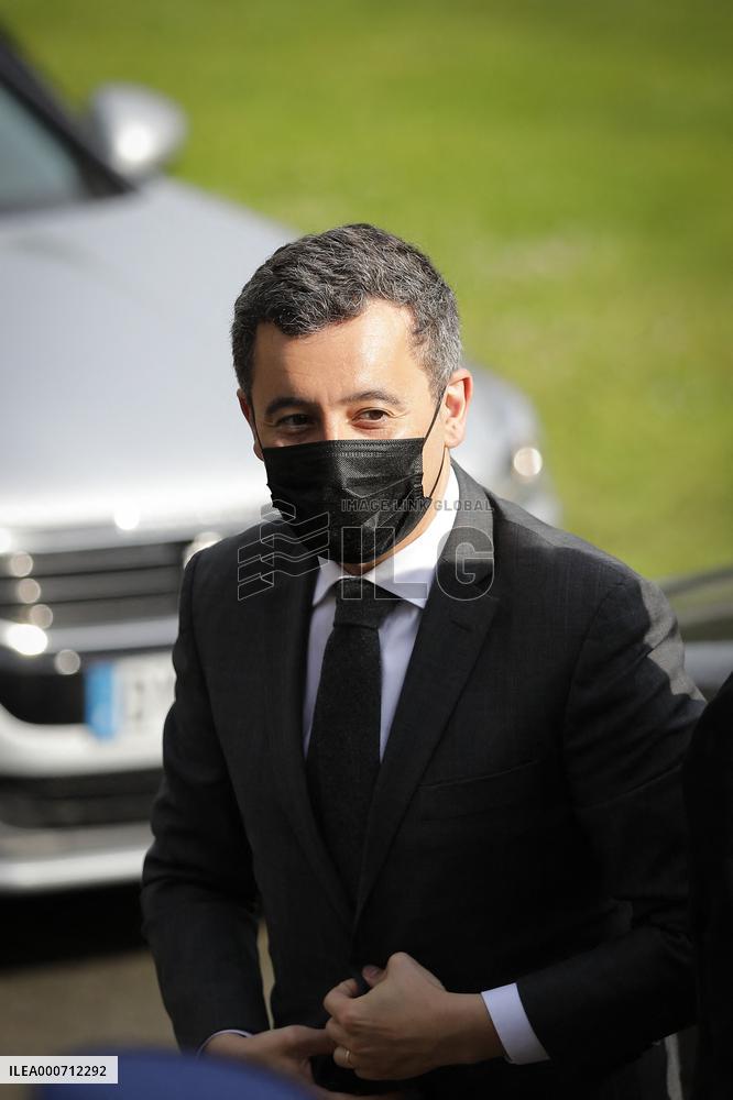 Gerald Darmanin Meets With Gendarmes Of Nouvelle-Aquitaine - Merignac