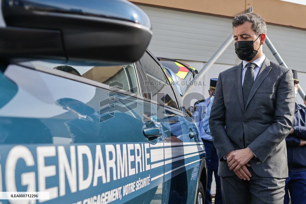 Gerald Darmanin Meets With Gendarmes Of Nouvelle-Aquitaine - Merignac