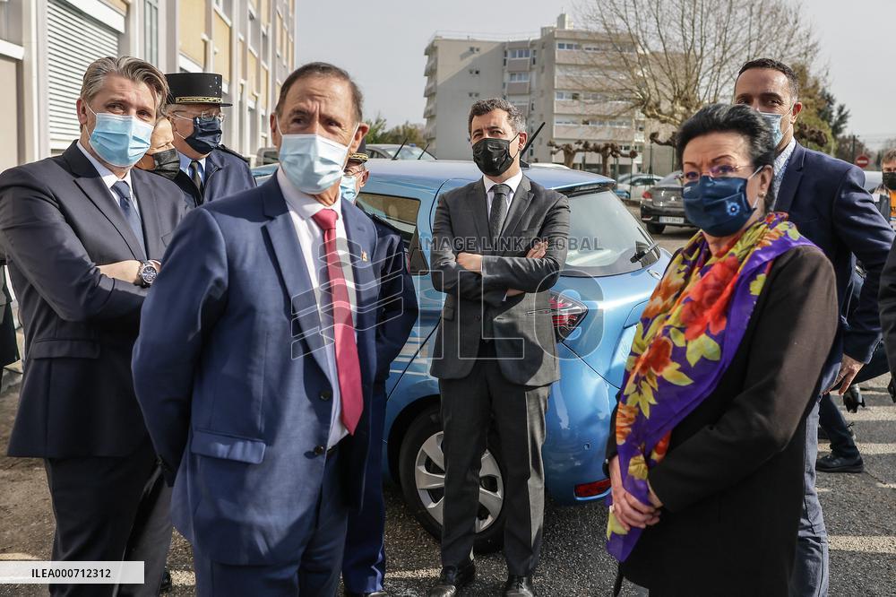 Gerald Darmanin Meets With Gendarmes Of Nouvelle-Aquitaine - Merignac