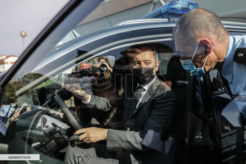 Gerald Darmanin Meets With Gendarmes Of Nouvelle-Aquitaine - Merignac