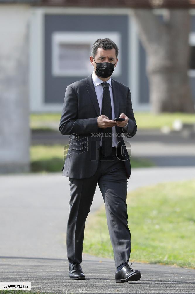 Gerald Darmanin Meets With Gendarmes Of Nouvelle-Aquitaine - Merignac