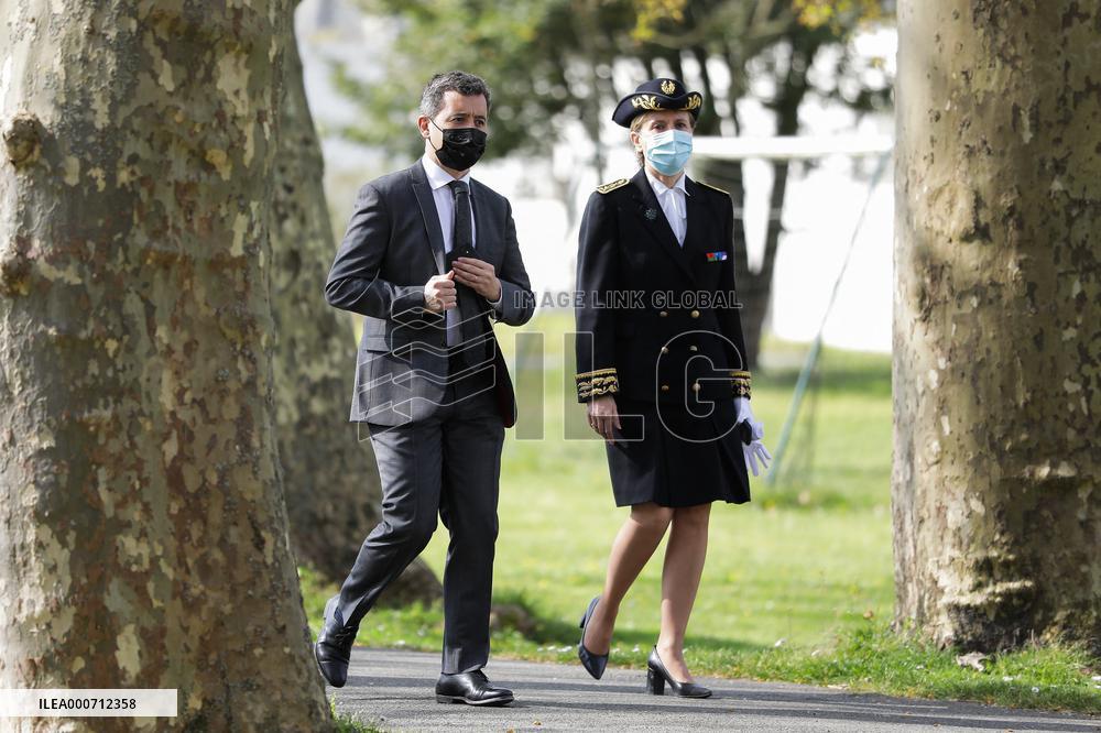 Gerald Darmanin Meets With Gendarmes Of Nouvelle-Aquitaine - Merignac
