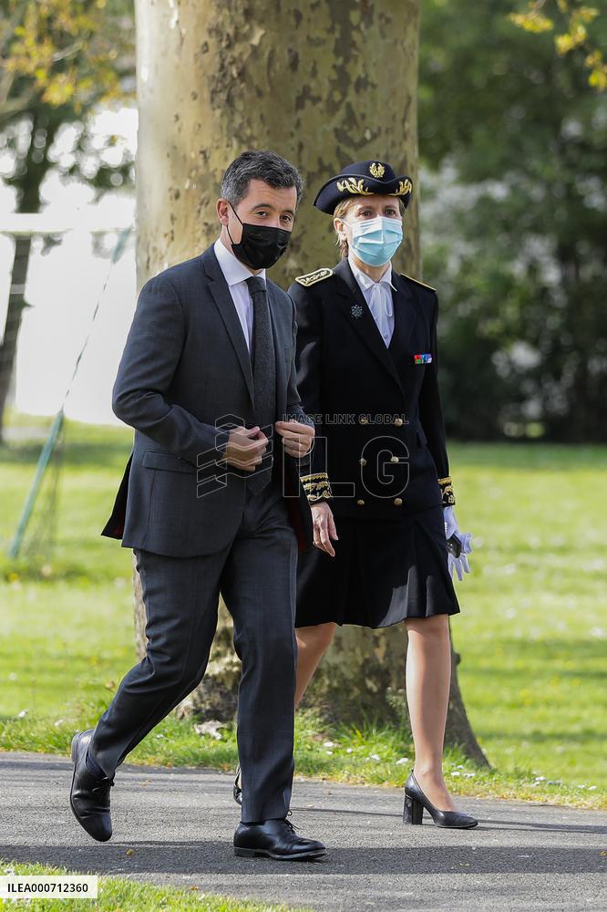 Gerald Darmanin Meets With Gendarmes Of Nouvelle-Aquitaine - Merignac
