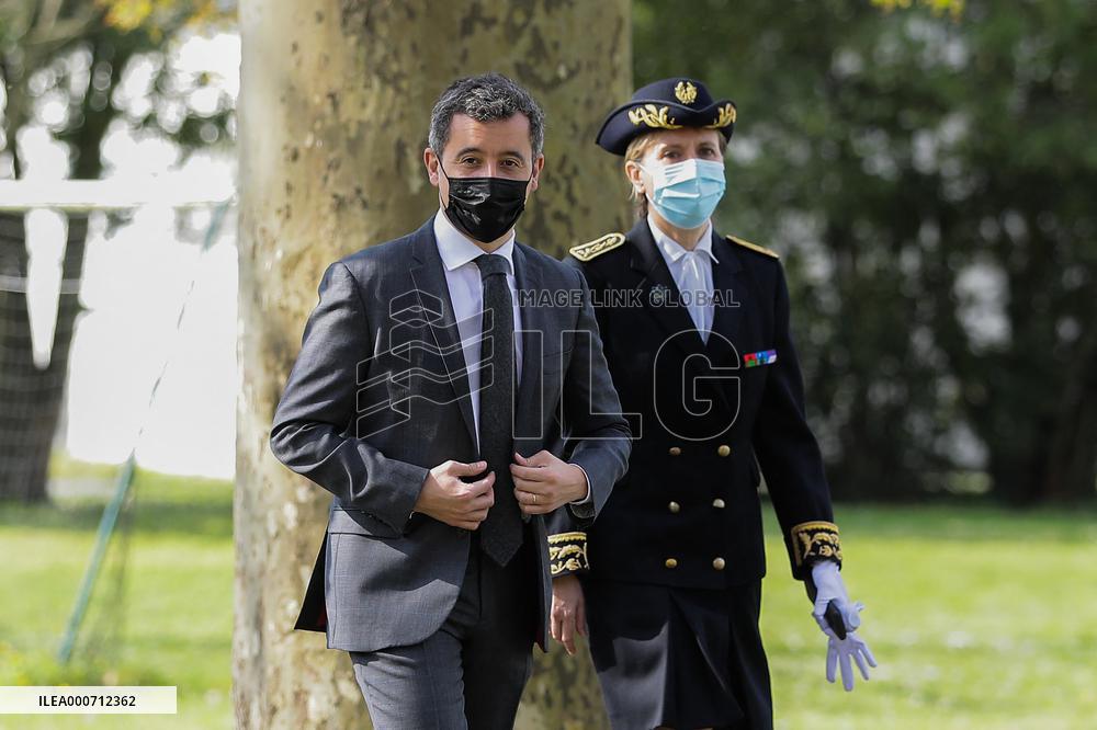 Gerald Darmanin Meets With Gendarmes Of Nouvelle-Aquitaine - Merignac