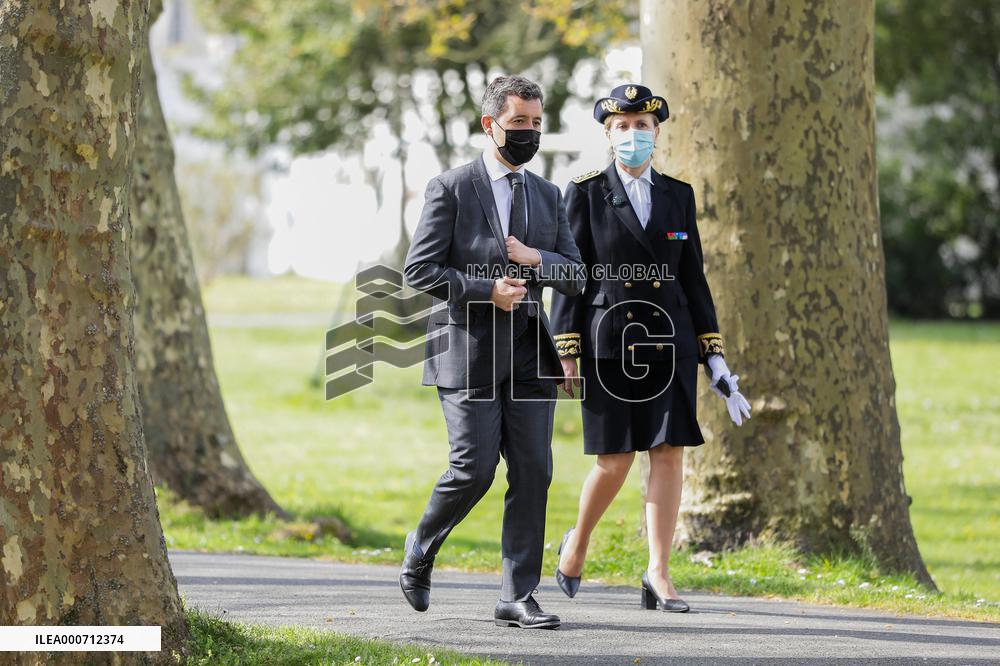 Gerald Darmanin Meets With Gendarmes Of Nouvelle-Aquitaine - Merignac